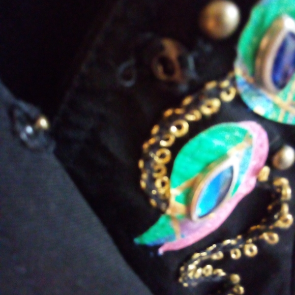 Vintage Embellished IIF 1980's Jumpsuit Size 8 Retro Holiday Christmas - Picture 9 of 15